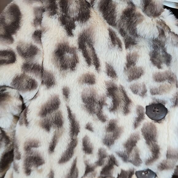 Leopard Faux Fur Coat with Hood - Picture 11 of 12